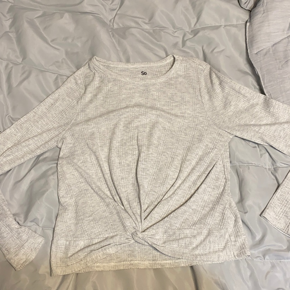 white cropped sweater